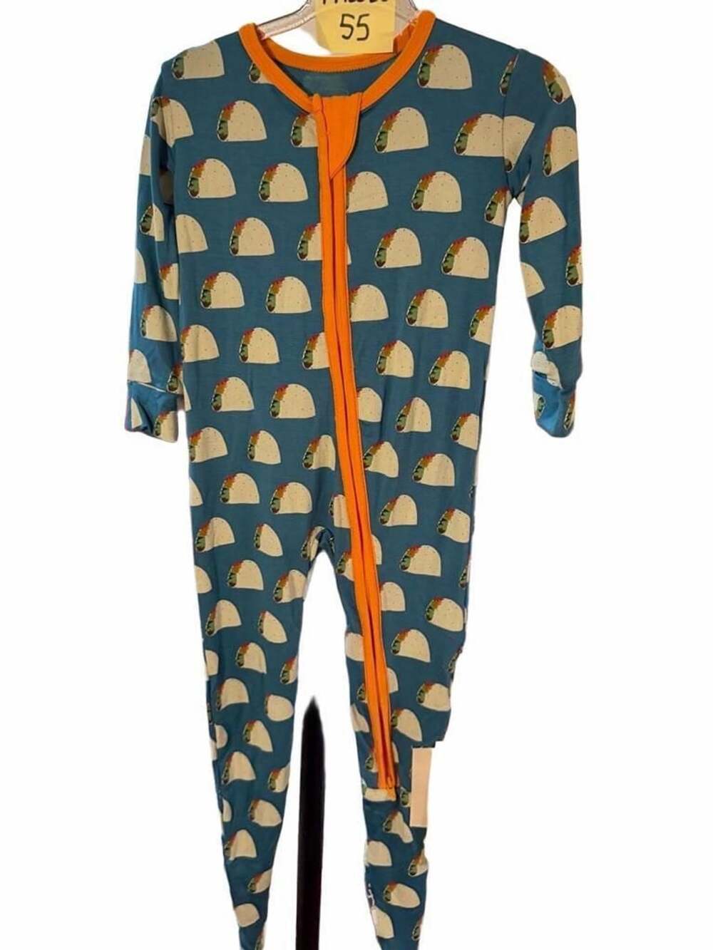 Bamboo KicKee Zip Romper Size 12-18 Months Taco Print